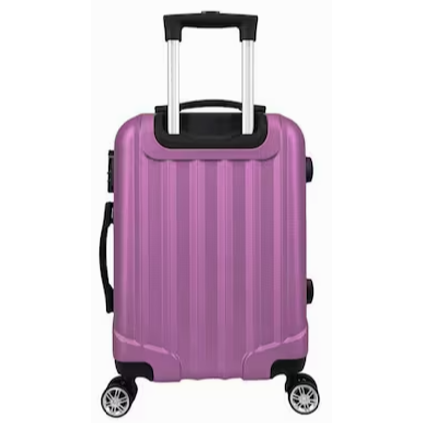 Mala de bordo com rodinhas giro 360º em material ABS com cadeado Prizi Rosa - XH-A122.