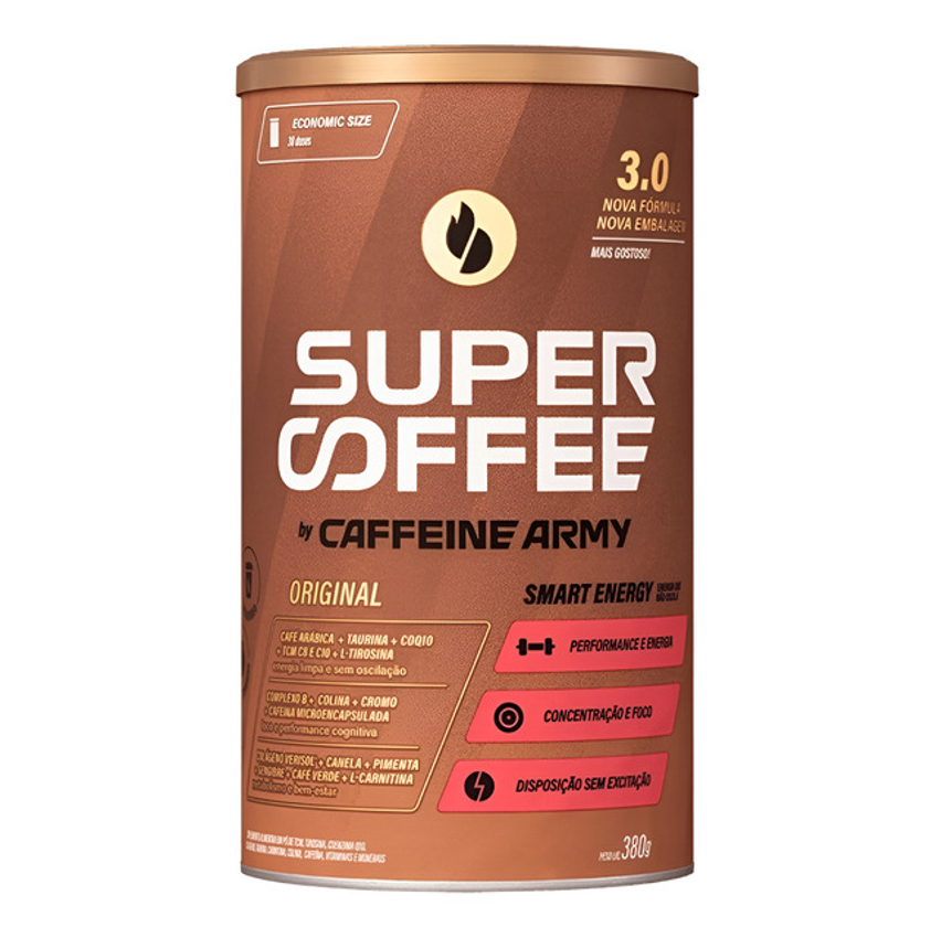 Suplemento En Pó Caffeinarmy Cafeína De Supercoffee Sabor Original X 380g