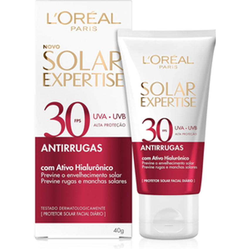 L'oréal Paris Solar Expertise Antirrugas Fps30 - Protetor Solar Facial 40g