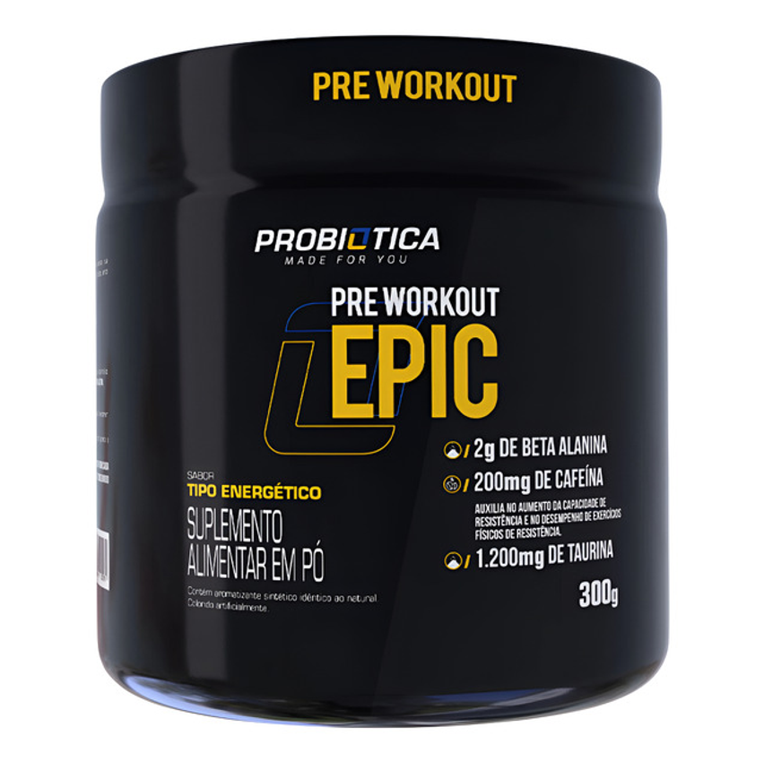Suplemento Em Pó Epic 300g Probiotica Sabor Energy