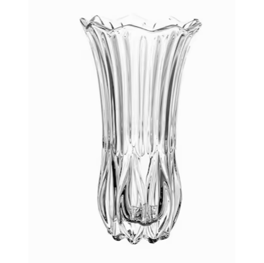 Vaso Wolff Tulipa Vidro 10x10x19cm Design Elegante Transparente - VASO DE VIDRO TULIPA 10CM X 10CM X 19CM WOLFF