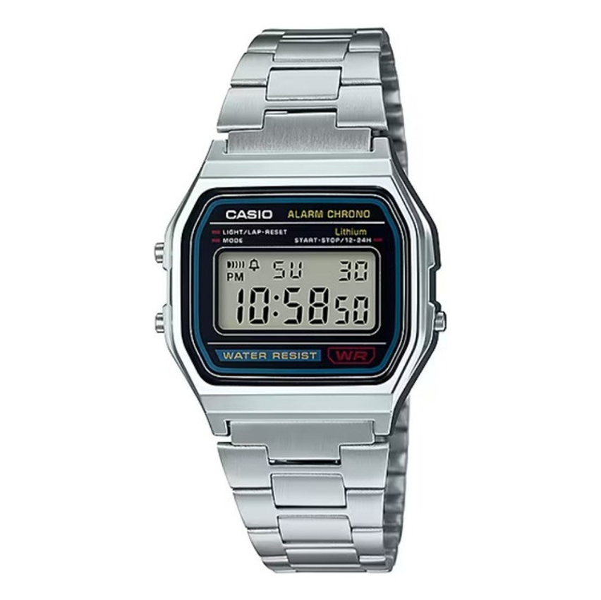 Relógio Casio Digital Vintage Prata Unissex Original Barato