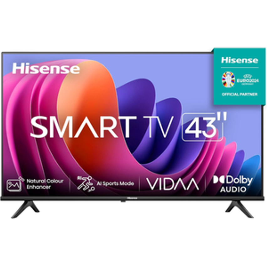 Hisense Smart TV FHD 43" Polegadas 43A4N com DTS Virtual X, Game e Sports Mode, Controle por Voz, Share to TV e Compatível com Alexa