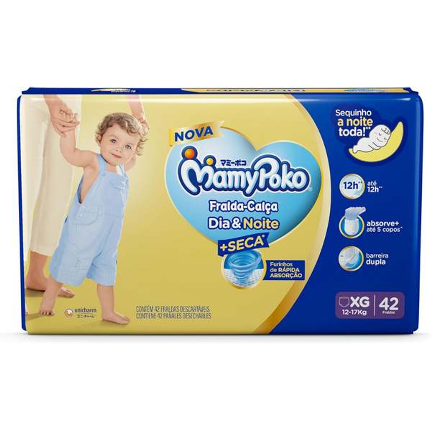 Mamypoko Fralda-calça Dia&noite Xg 42 Unidades