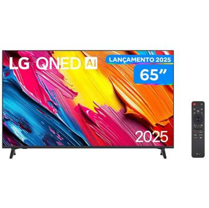 Smart TV 65" LG 4K QNED 65QNED70ASA WebOS 25 α7 AI Processor 4K Gen8 Alexa 3 HDMI 2 USB