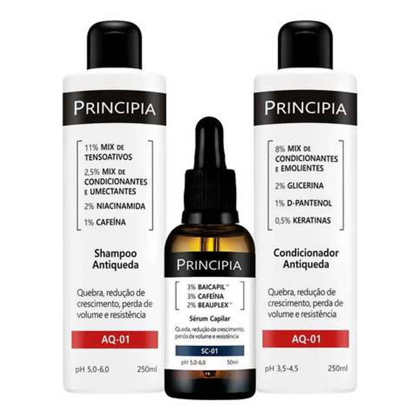 Principia Kit Antiqueda Trio Shampoo + Condicionar + Sérum