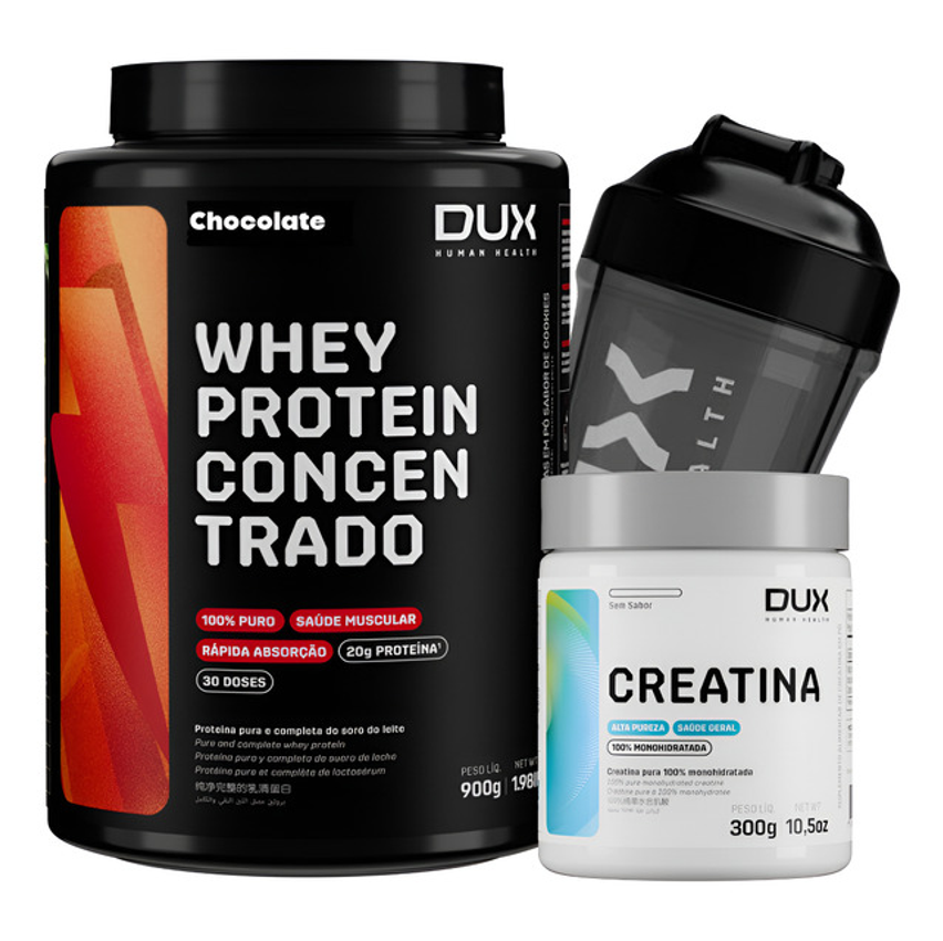 Whey Protein Concentrado 900g Creatina 300g Dux Nutrition