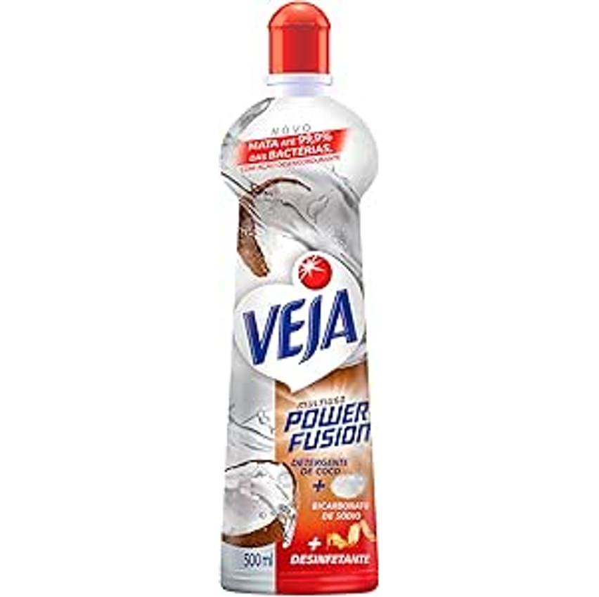 Veja Desinfetante Multiuso Power Fusion Coco 500Ml Branco/Vermelho