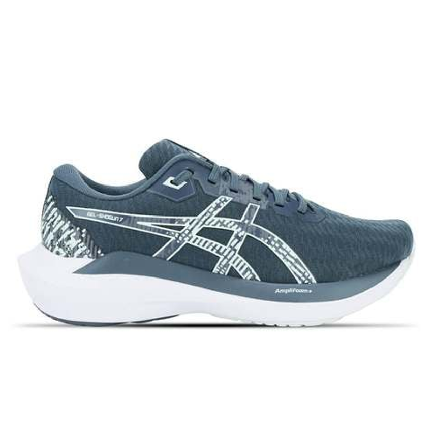 Tênis ASICS GEL-Shogun 7 - Feminino - Cinza com Branco