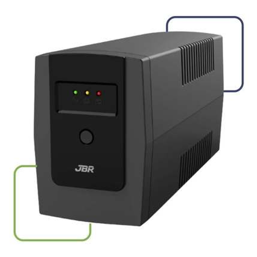 Nobreak JBR 600va 220v Para Pc/Game/TV/Net/CfTV Preto
