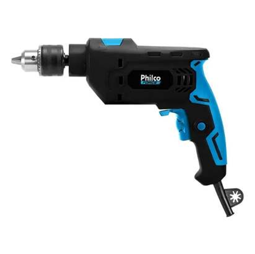 Furadeira Philco Force 3000 Rpm Mandril 13mm 850w Pfu04 220V Cor Preto com detalhes em Azul