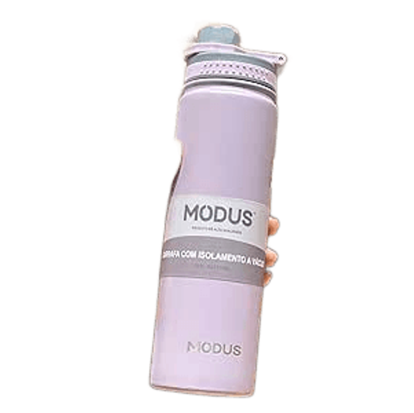 Garrafa de Água Térmica em Aço Inoxidável 750ml com Sistema Antivazamento e Alça em Inox (Roxo)