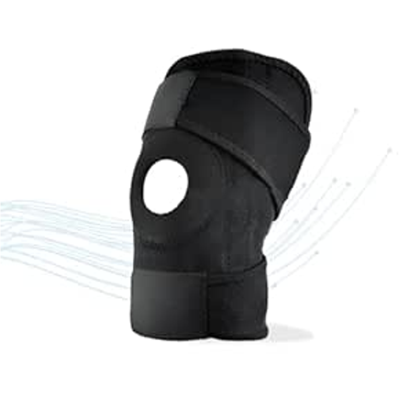 Joelheira Ortopédica de Compressão Patelar Ajustável Bilateral Preta Tensor Joelho para Lesões Imobilizador de Joelho Esportivo Joelheira de Compressão Ortopédica