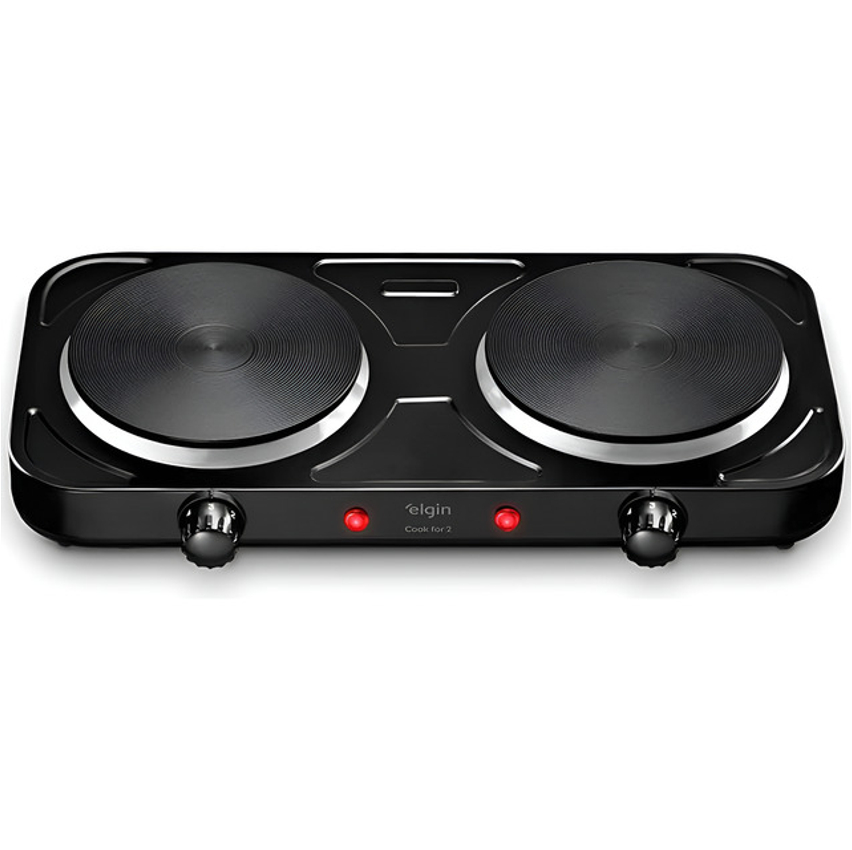 Fogão Cooktop Elétrico Elgin 2 Bocas Preto