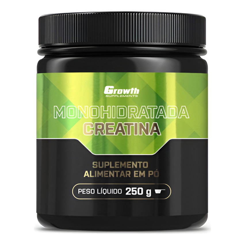 Creatina Monohidratada Growth Supplements 250g Sem Sabor Em Pó