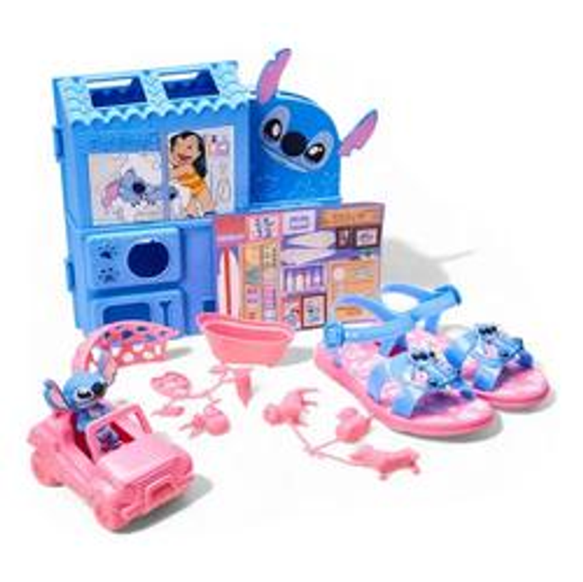 Kit Sandália Para Meninas Stitch Pet Shop Rosa Grendene Kids