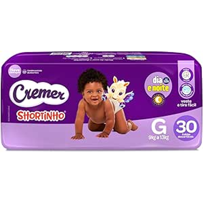 Fralda Cremer Shortinho Jumbo G 30 Unidades