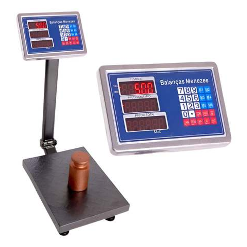 Balança De Plataforma Digital 200kg C/coluna 40x30 + Nf