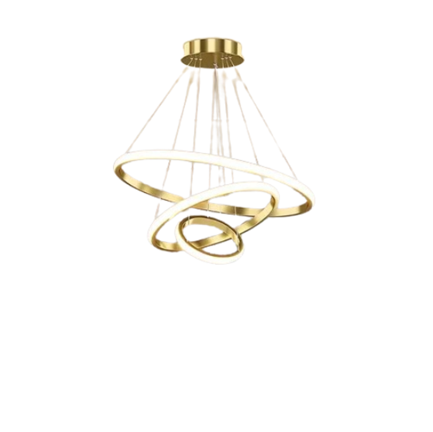 Lustre Teto Led Pendente Moderno 60w,3 Arcos Luminária Sala