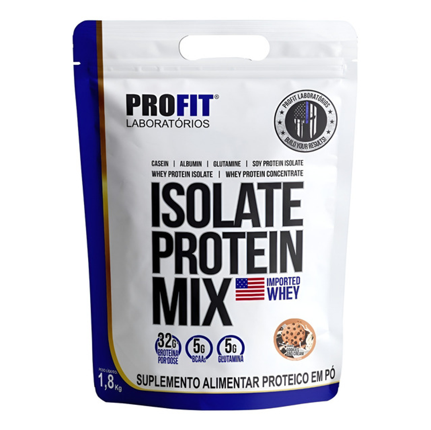 Suplemento En Pó Profit Laboratórios Proteínas De Isolate Protein Mix Sabor Cookies & Cream X 1.8kg