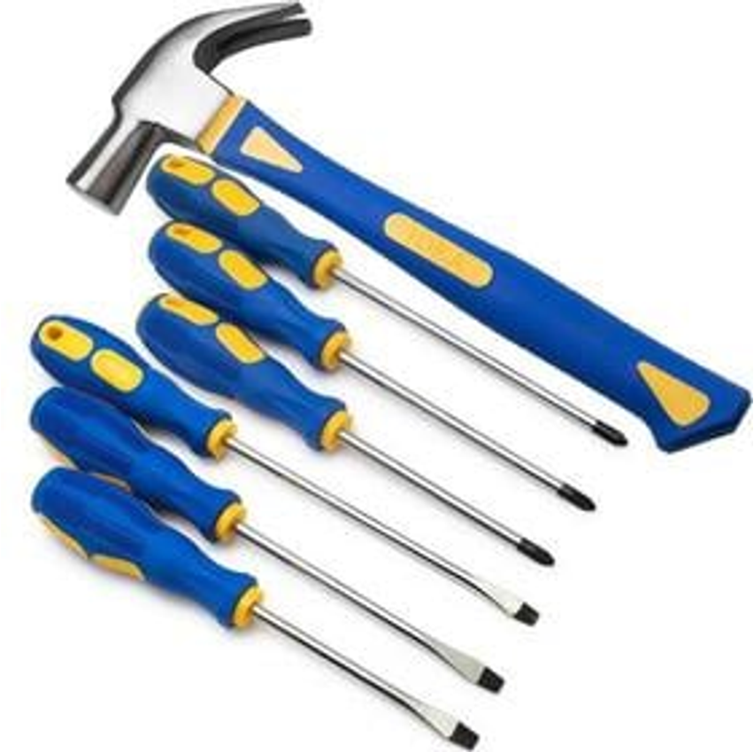 Kit Jogo de Chave Fenda Philips Imantada Martelo Fibra Unha Aço Ferramentas - Idea