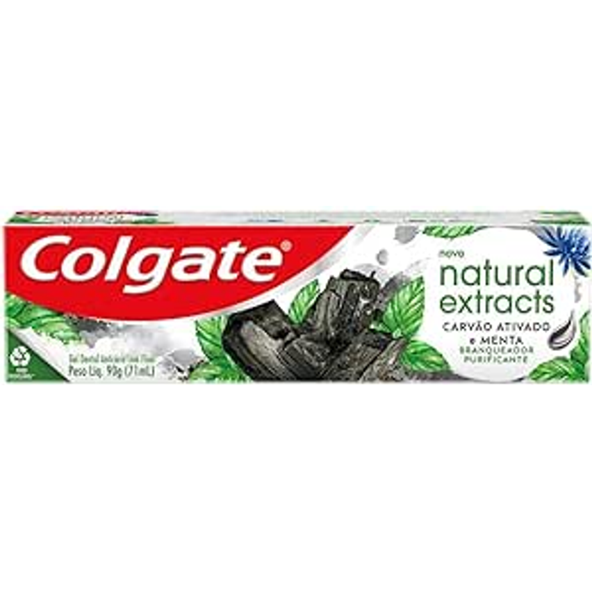Creme Dental Colgate Natural Extracts Carvão Ativado e menta 90g