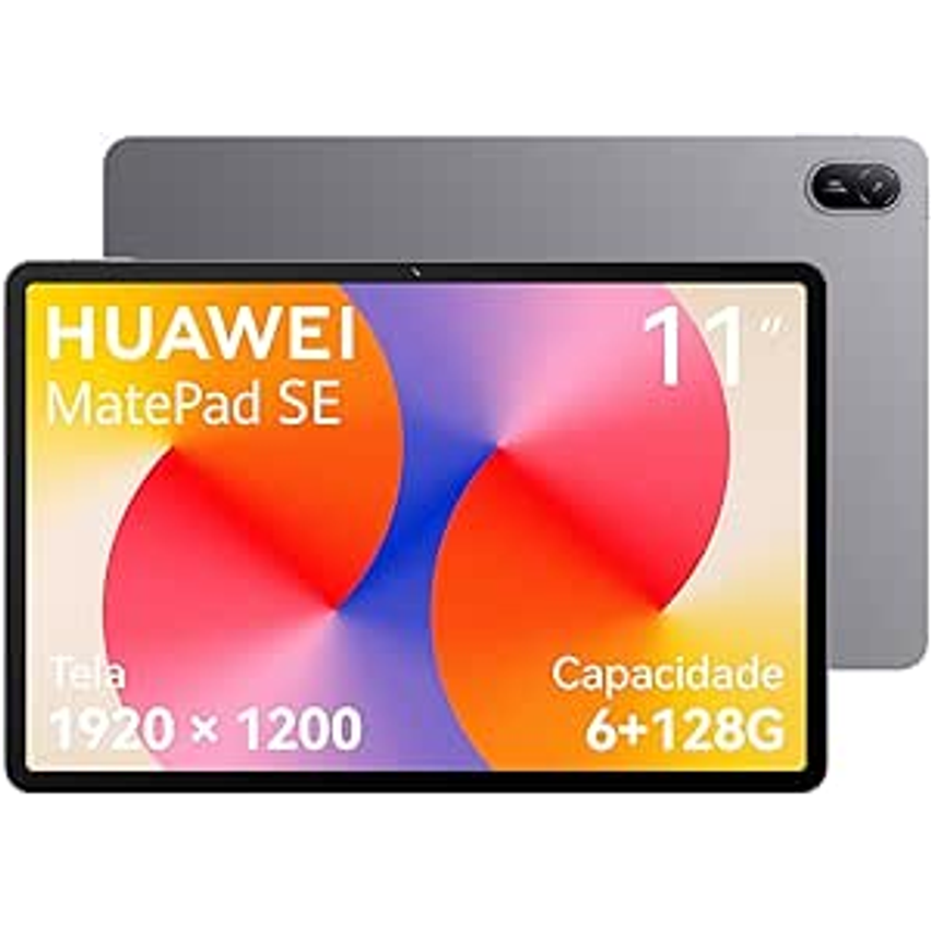 Tablet Huawei Matepad Se 11 6+128gb Tela Huawei Fullview De 11" Para Conforto Visual Superbateria De 7700 Mah 225w Câmera Traseira 8 Mpcâmera Frontal 5 Mp Cinza Nebula