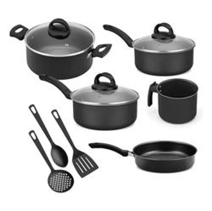 Conjunto De Panelas Antiaderente 5 Peças + Kit Espátulas