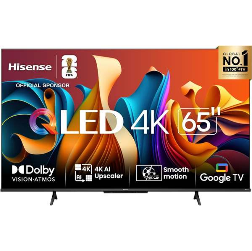 Hisense Smart TV UHD 4K QLED 65" Polegadas 65Q6N Google TV com HDR10+, Dolby Atmos, Sports Mode, Game Mode Plus e Compatível com Alexa