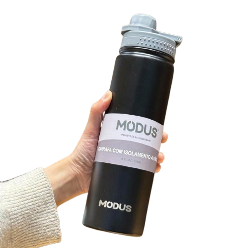 Garrafa de Água Térmica em Aço Inoxidável 750ml com Sistema Antivazamento e Alça em Inox (Roxo)