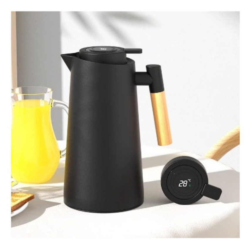 Garrafa Térmica 1 Litro Com Termômetro Led Para Chás / Café