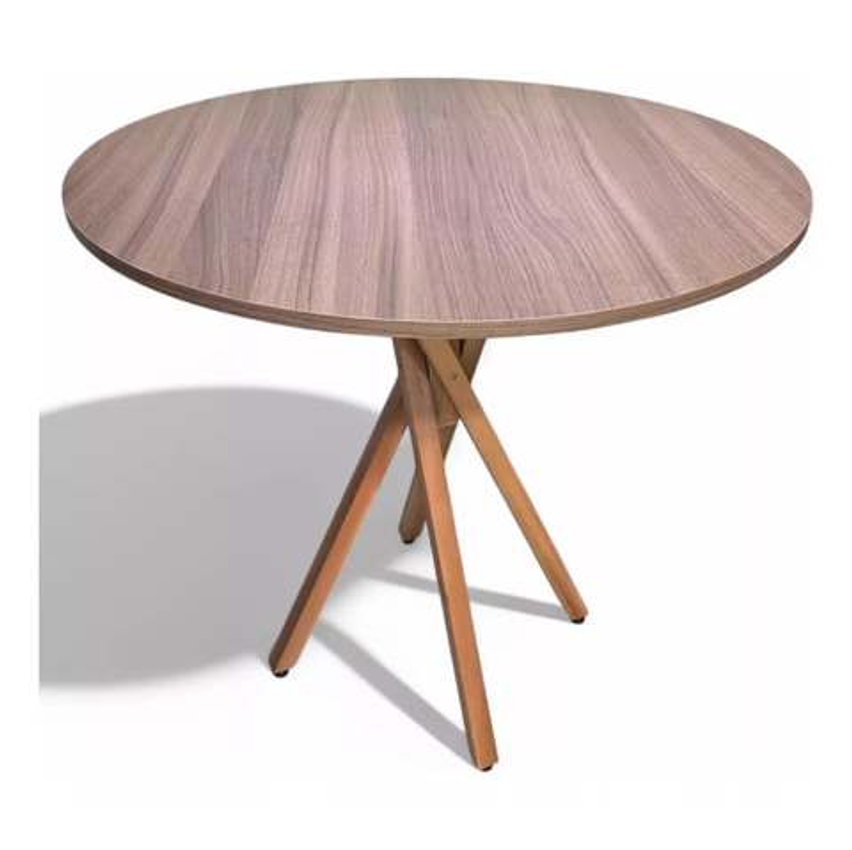 Mesa Jantar Redonda Madeira 80cm Estilo Industrial