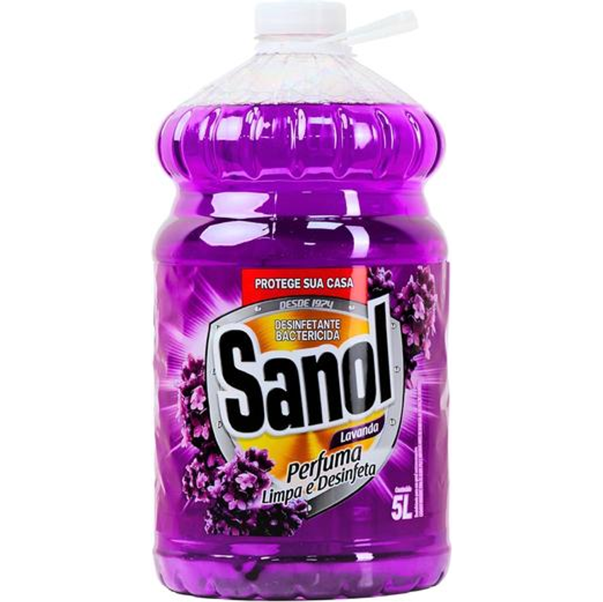 Sanol Desinfetante Líquido Para Uso Geral Lavanda 5 Litros Roxo