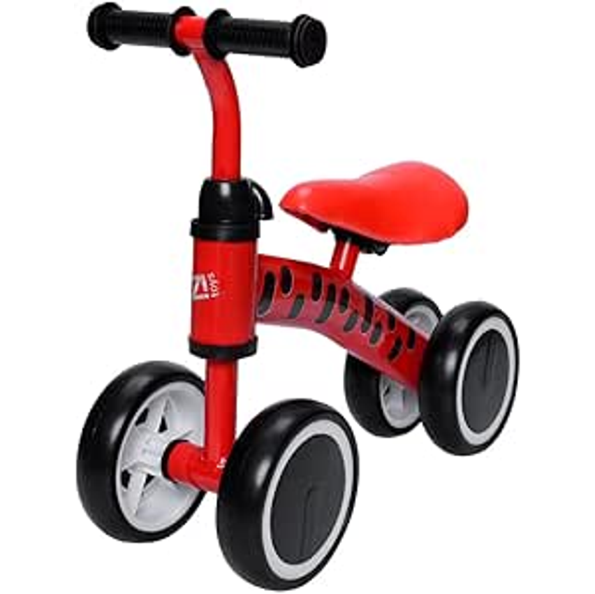 Zippy Toys Andador Infantil Carrinho de Equilibro Bebê. Feito Inteiramente em Plástico e Aço Carbono. Para Criança Que Começou a Andar. Suporta Até 25Kg (Vermelho)