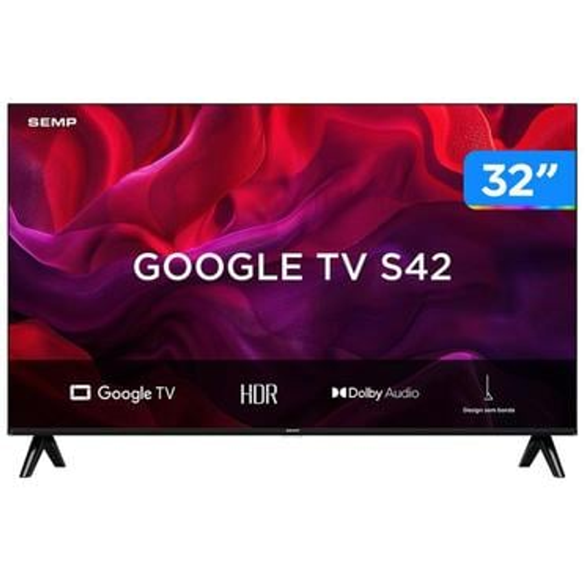 Smart TV 32" TCL HD LED 32S42 Google TV 2 HDMI