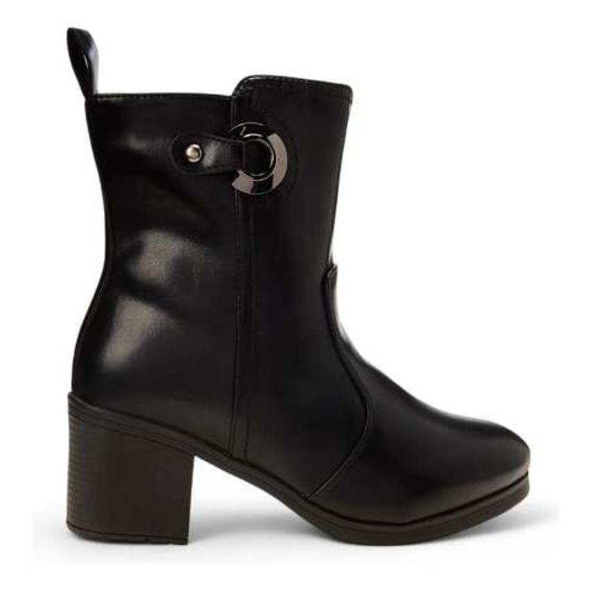 Bota Casual Feminina 73209 Com Cano Curto Preto Mooncity