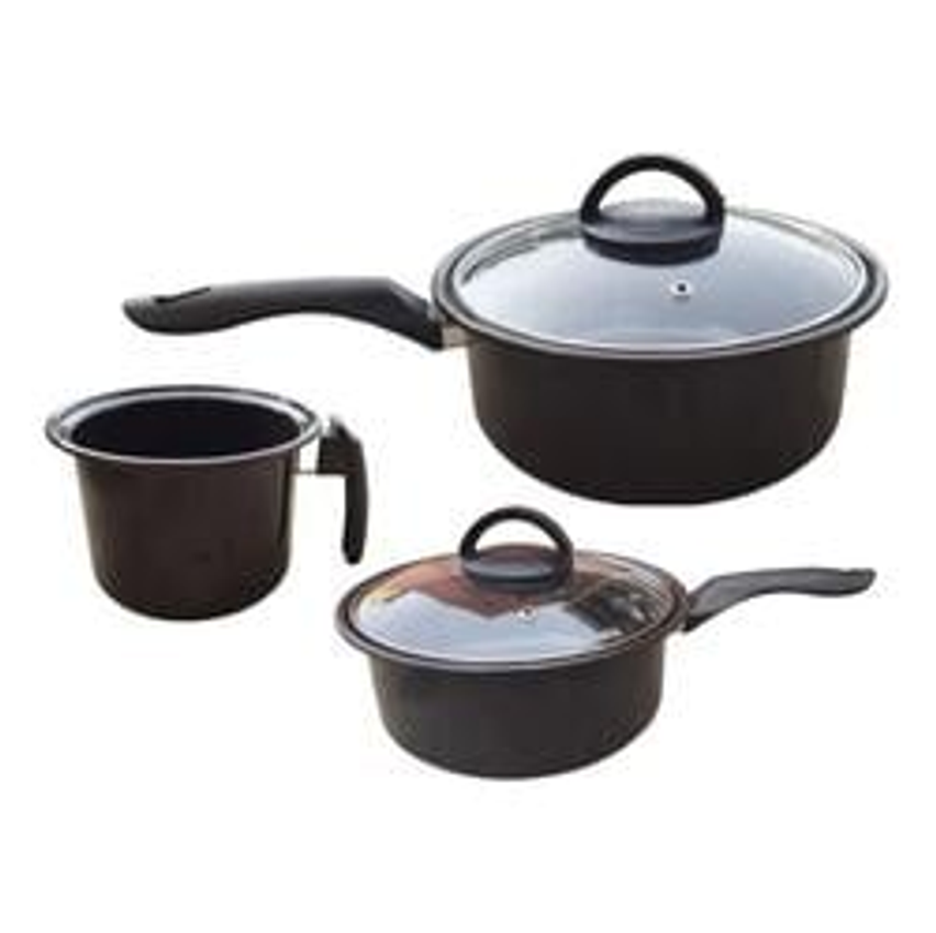 Jogo De Panelas 3 Peças Indução Cooktop Lenha E Gás