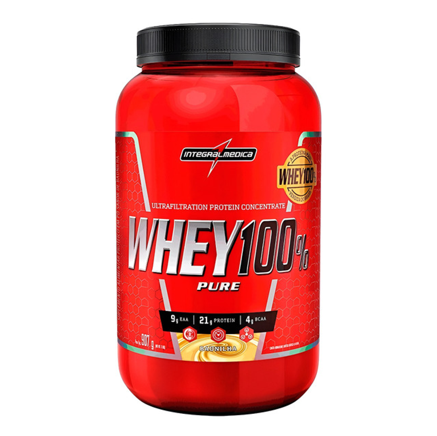 Whey 100% Pure Pote 900g Baunilha Integralmédica Baunilha