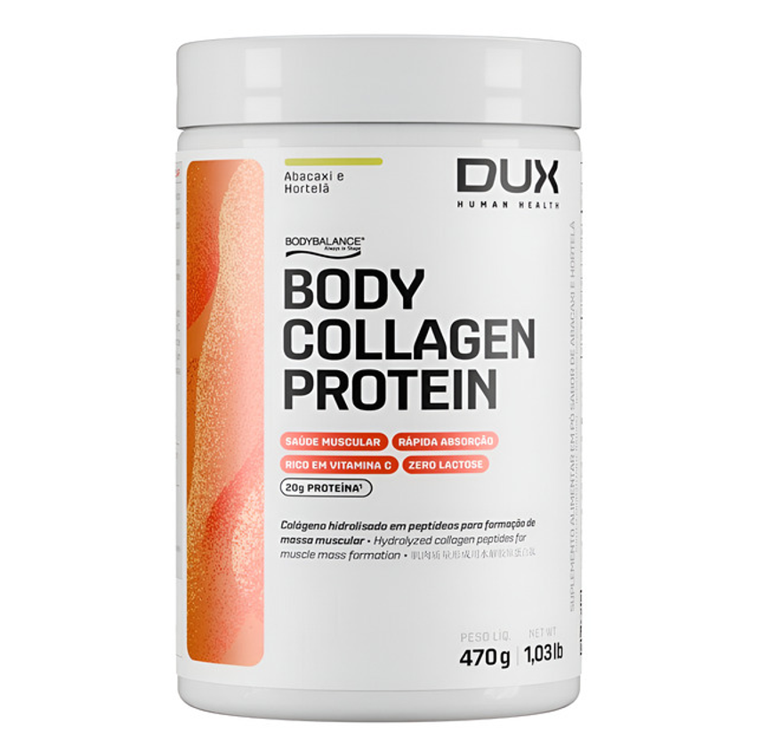 Body Collagen Protein Pote 450g Dux Nutrition Sabor Neutro
