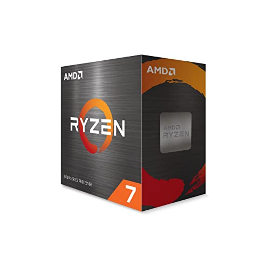PROCESSADOR AMD RYZEN 7 5700X 3.4GHz (TURBO 4.6GHz) 32MB CACHE AM4 100-100000926WOF, Cerâmica cinza