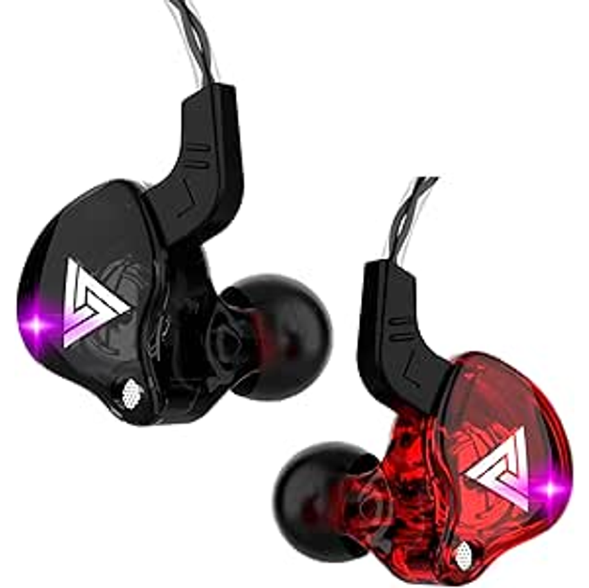 Fone de Ouvido QKZ AK6 Intra-Auricular, Driver Dinâmico de 10mm, Graves Potentes e Cabo Fixo – Perfeito para Músicos e Gamers AlverSun (PRETO)