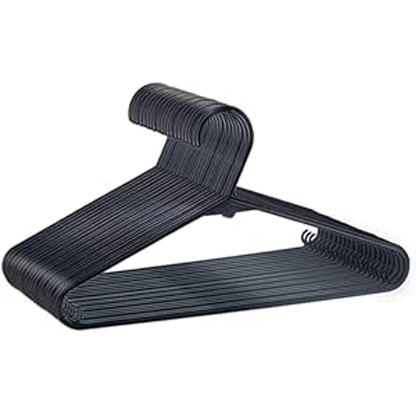 Kit com 20 Cabides Fun, Preto, Dasplast