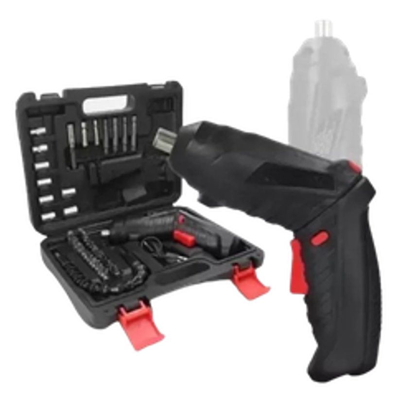 Jogo Parafusadeira Sem Fio Recarregável USb Com Maleta 47 Chaves 110v/220v Portátil - Prime