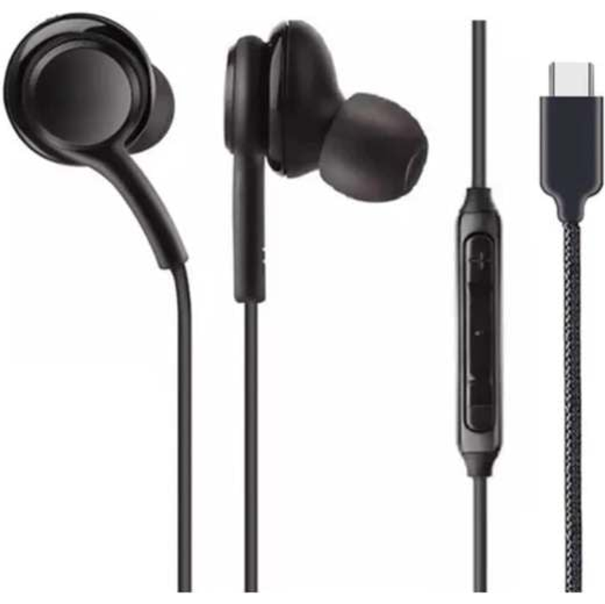 Fone de Ouvido com Fio Entrada Tipo C Som Balanceado USB-C Cabo de Tecido Antitramado,Qualidade Premium