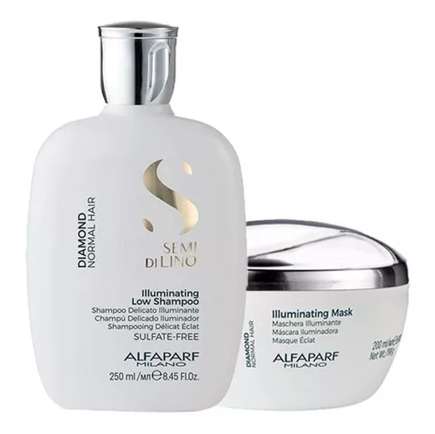 Kit Alfaparf Semi Di Lino Diamond - Shampoo E Máscara