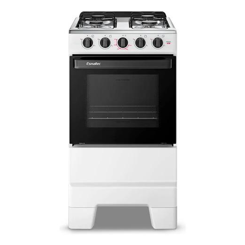 Fogão 4 Bocas Ideal Pop Com Mesa Em Inox Esmaltec - Branco
