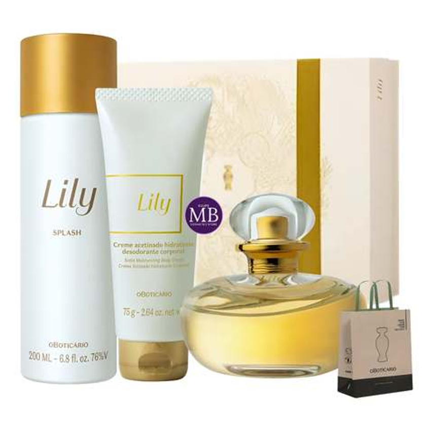 Kit Presente Perfume Body Splash Feminino Lily O Boticário