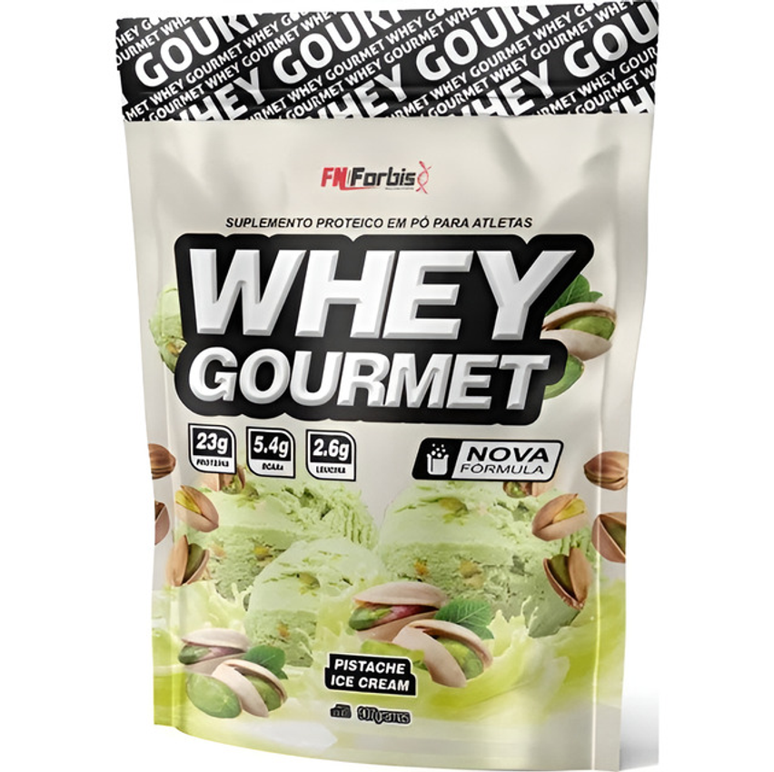 Whey Protein Gourmet Refil 907g Fn Forbis Sabor Pistache