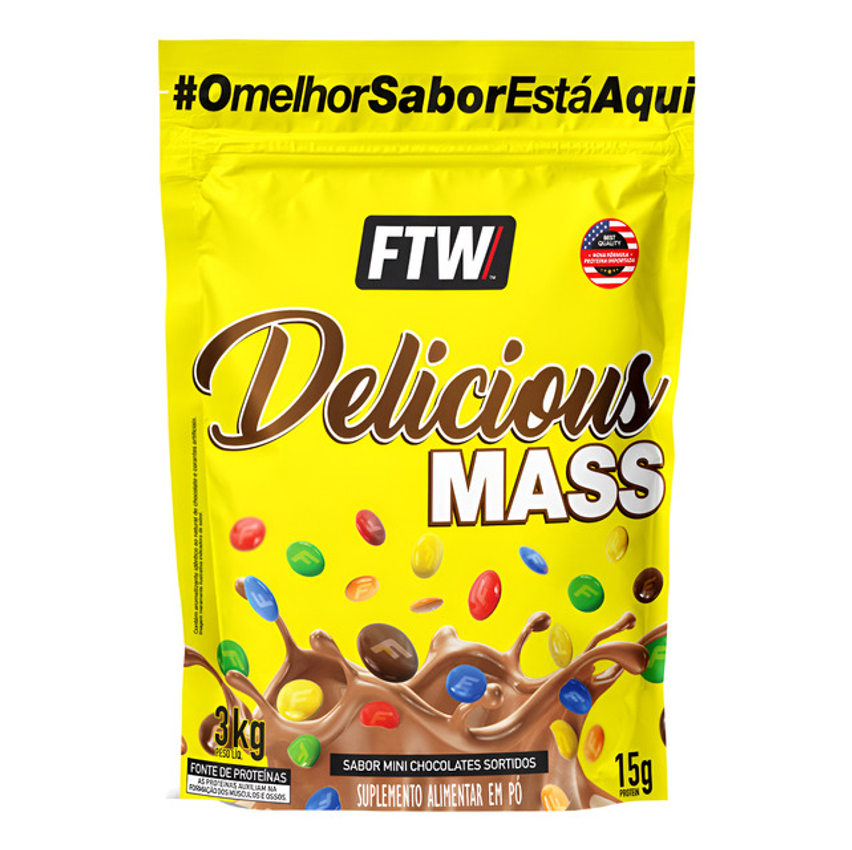 Delicious Mass - 3000g Refil Chocolates Sortidos - Ftw