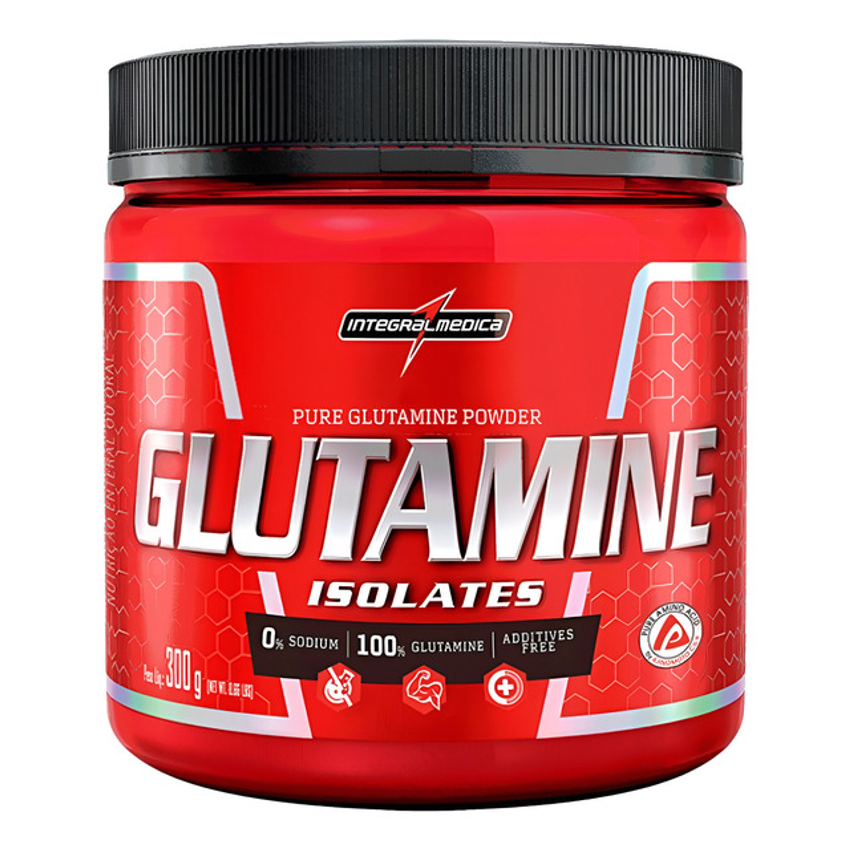 Glutamine L-glutamina Isolada 100% Sem Sabor 300g Integralmédica